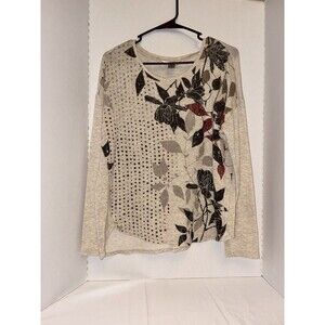 Christopher And Banks Long Sleeve Shirt Women’s Tunic Style Medium Tan